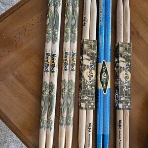 Hard Rock Cafe Drumsticks with Natural and Blue Accents
